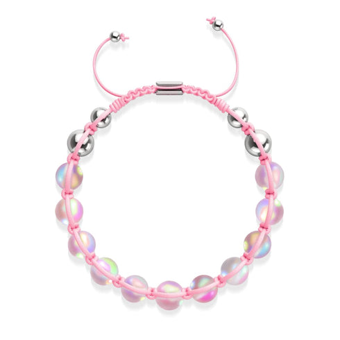 Pink | Silver | Mermaid Glass Charmballa Bracelet